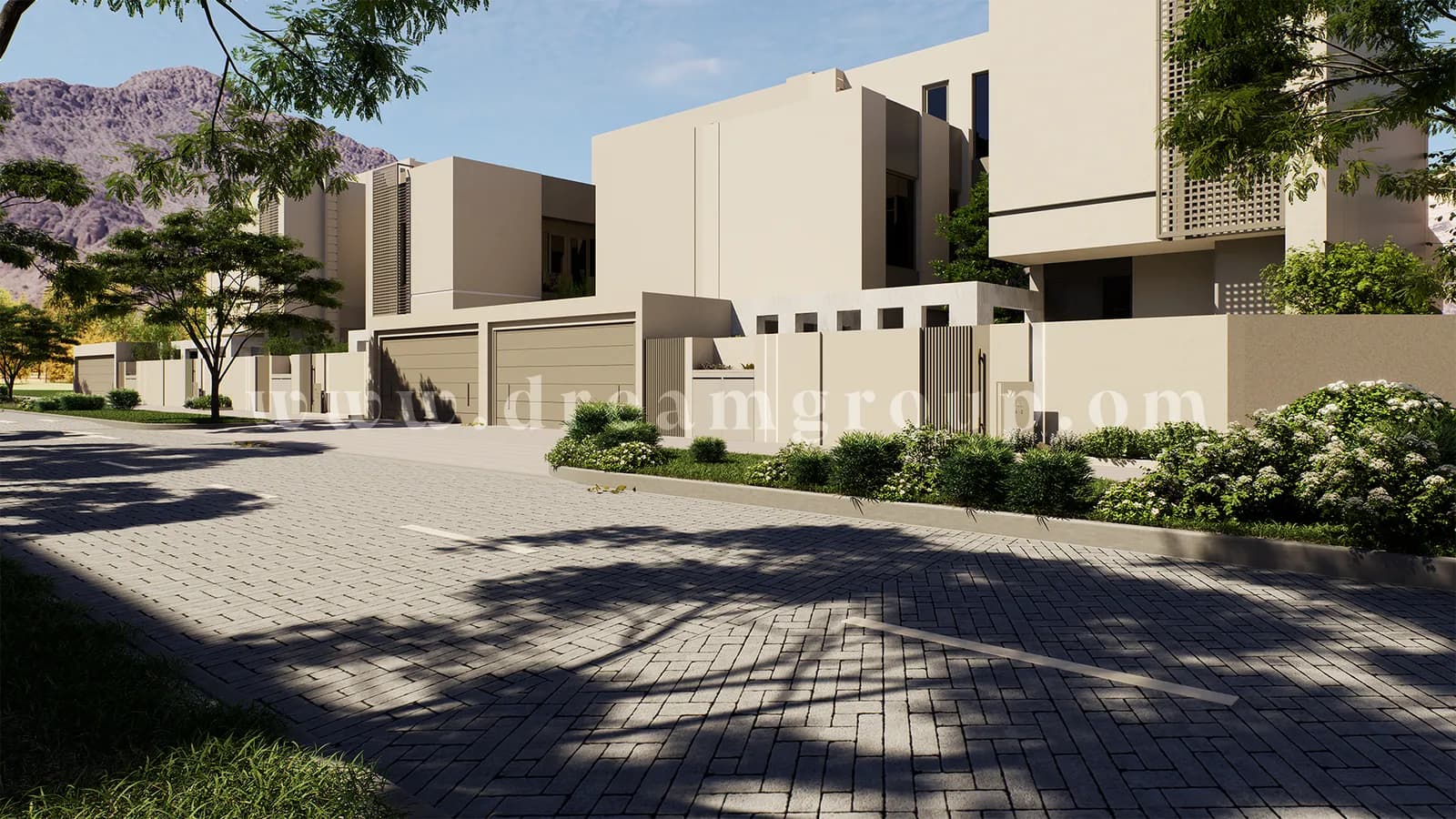 Al Ahlam villa perspective, official developer rendering