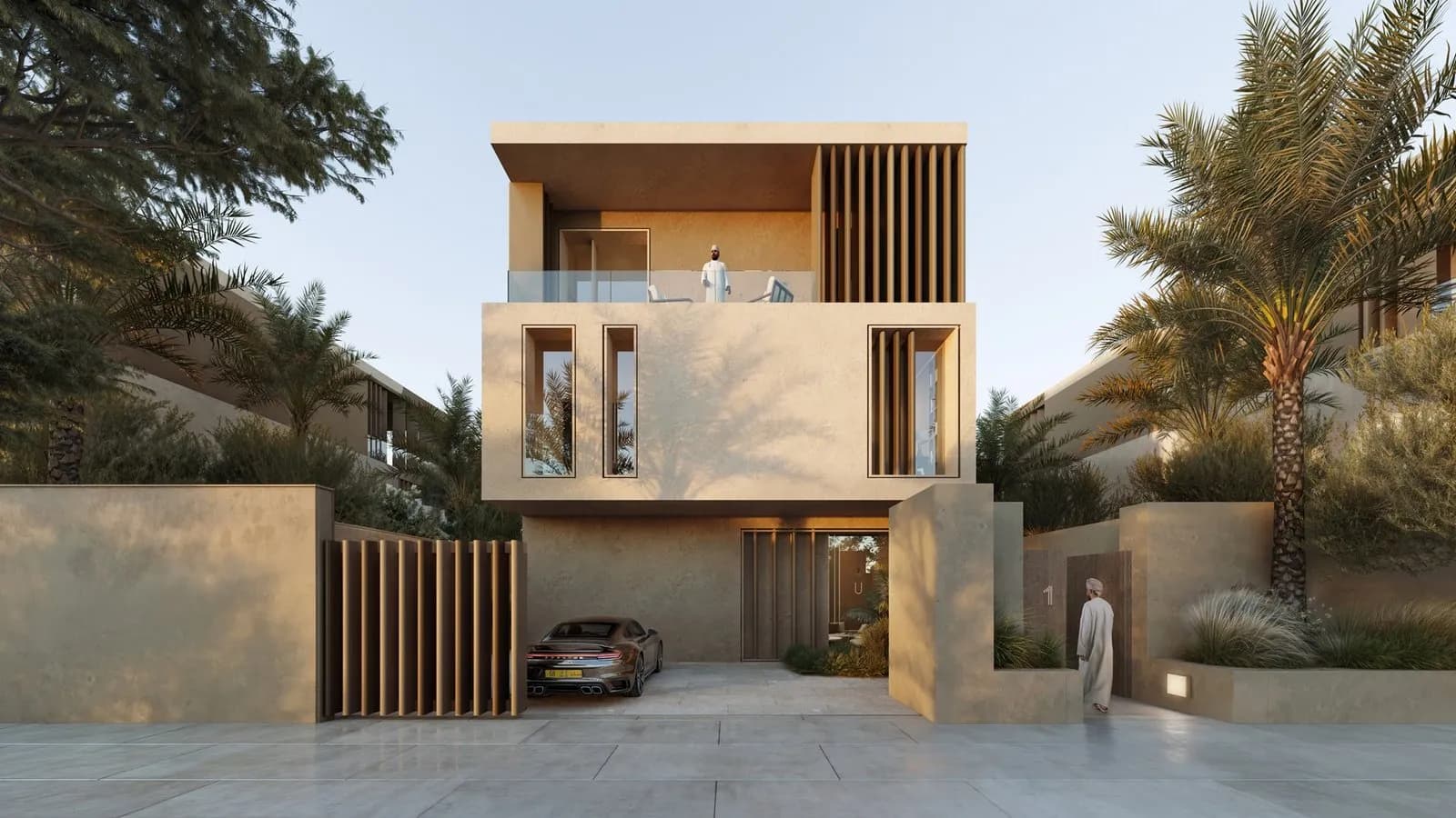Wadi Zaha standalone villa, official developer rendering